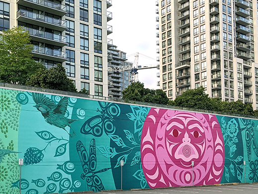 A photo of the mural called "The Ripple"
