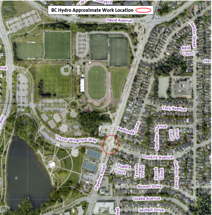 BC Hydro Approximate Work Location