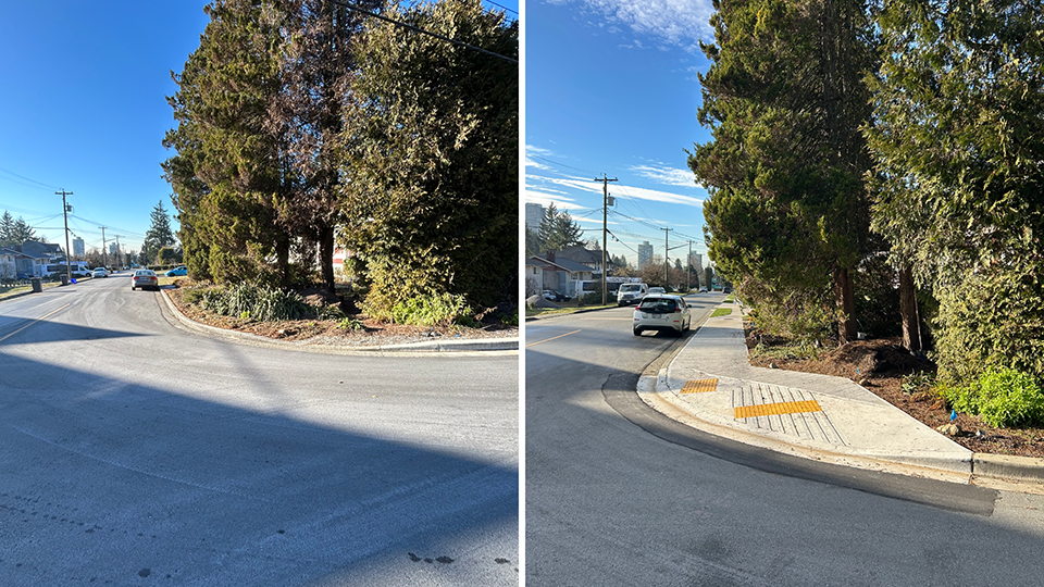 Accacia Avenue - Sidewalk Behind Curb - Before After