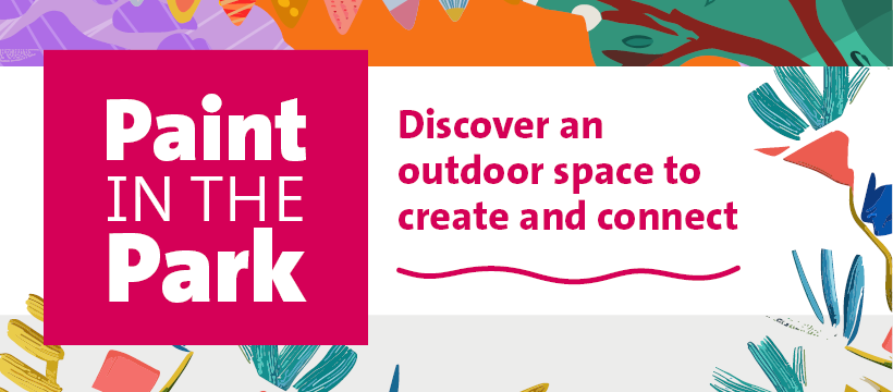 A graphic that reads Paint in the Park