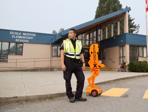 Coquitlam Bylaw Officer at an Elementary School