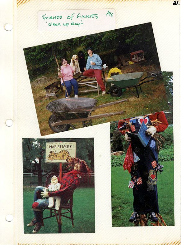 Image of Scrapbook entry, “Friends of Finnie’s Clean Up Day”, 1995 Opens in new window