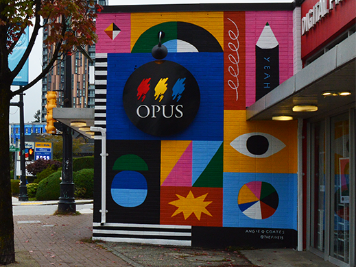 Mural outside of Opus