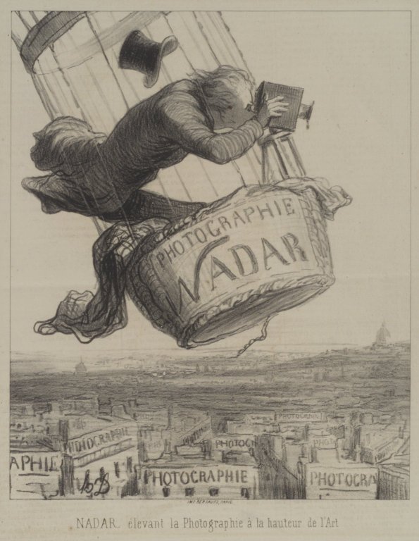 Sketch of Nadar in the Air Balloon - Published in Le Boulevard, May 25, 1862 (JPG) Opens in new window